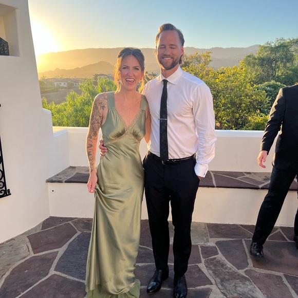 Chaina Silk Dress from Reformation! Size Small, Green, worn once for a wedding - Picture 3 of 3